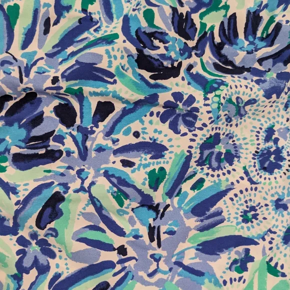 NWT! Lilly Pulitzer Luxletic Run Around Shorts Iris Blue High Maintenance XL - Picture 3 of 15
